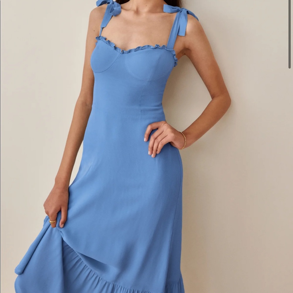 Reformation Nikita Dress Azure Gem